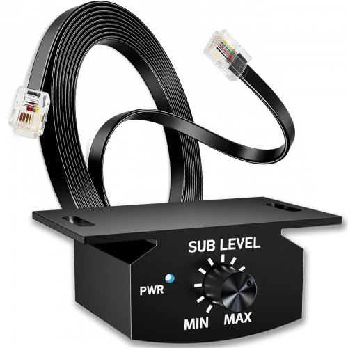 Baaaq Universal Bass Control Knob with 13ft Cable - 6-Pin Car Subwoofer Volume Control, Compatible with Most Car Amp, Easy Install, Copper Core Wire